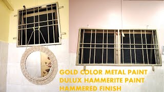 GOLD METAL PAINT DULUX HAMMERITE [upl. by Einnek]