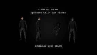 Cinema 4D 3DS Max  Splinter Cell Sam Fisher Model Download [upl. by Doelling521]