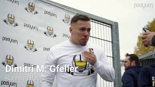 Player Profile RB Dimitri Gfeller in Schwabisch Hall at The Podyum Camp [upl. by Neram]