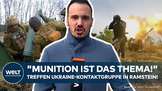 PUTINS KRIEG UkraineTreffen in Ramstein quotVor allem Artilleriegranaten aktuell Mangelwarequot [upl. by Lybis]