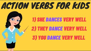 Action Verbs For Kids  Kids Vocabulary  Tutway [upl. by Colson]