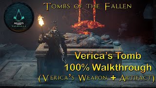 Assassin Creed Valhalla  Vericas Tomb 100 Walkthrough  Tombs of the Fallen [upl. by Lukas580]