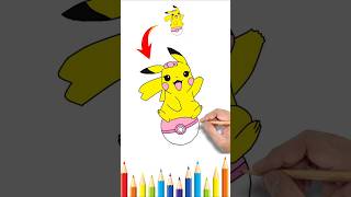 p10 How To Draw Pikachu  Drawing and coloring drawingpikachu cutedrawing pikachu [upl. by Enelyk16]