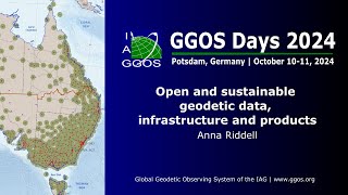 81 Open and sustainable geodetic data infrastructue and products  Anna Riddell [upl. by Anelej]