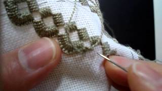 Hardanger Embroidery Lesson 7 Starting and Ending Thread for Blanket Stitch [upl. by Ylloh809]