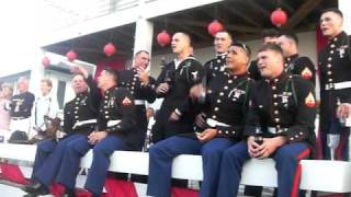 Singing Marines lost that lovin feeling  wedding reception [upl. by Namharludba]