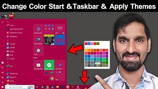 How To Change Color in Windows  Start  Taskbar  Title Bar  Apply Themes  Computer Tutorial [upl. by Aldarcy]