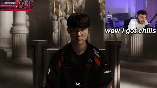 Tarik Reacts To Faker Getting Inducted into League Of Legends hall of fame [upl. by Ellenohs]