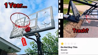 I Bought The World’s WORST Spalding Basketball Hoop 1 Year Review [upl. by Ycart]