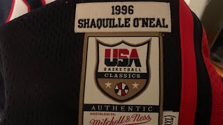 MitchellampNess USA Basketball Authentic Shaq Jersey 1996 Review [upl. by Brandise461]