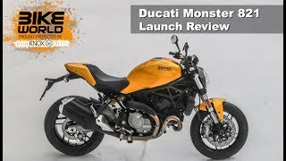 2018 Ducati Monster 821 Launch Review [upl. by Jasisa]