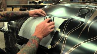 Mat Egan pinstriping the house of kolor logo HD [upl. by Jessen]