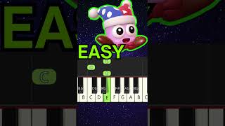 Kirby Vs Marx EASY piano tutorial Kirby Battle with Marx [upl. by Atilemrac]