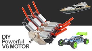 Güçlü V6 Motor Nasıl Yapılır RC Araba ve Tekneler İçin V6 Motor Yapımı Diy V6 Motor [upl. by Tess]