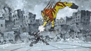 MetalEtemon VS SaberLeomon Zudomon Digimon Adventure [upl. by Ilat]