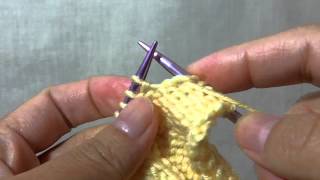 How to knit Ptbl Purl through the back loop [upl. by Meirrak]