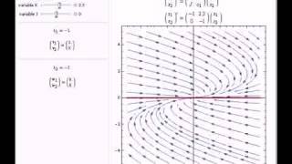 Phase Portraits Eigenvectors and Eigenvalues [upl. by Ayhtnic]