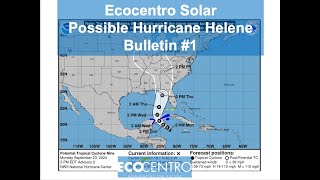 Ecocentro Potential Hurricane Helene Bulletin 1 [upl. by Romain]