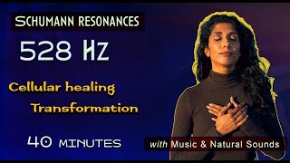 528 Hz Schumann Resonance  Healing Transformation Balance [upl. by Htesil]