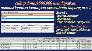 Aplikasi Laporan Keuangan Perusahaan Dagang di Excel [upl. by Akahs]