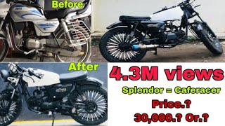 Modified custom Splendor bike restoration Gulbarga karnataka splendormodified  how to modify bikes [upl. by Amiarom]