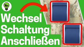 Aufputz Wechselschaltung mit 2 Schaltern ✅ TOP ANLEITUNG Wie zwei Schalter an Lampe Anschließen [upl. by Anilem]