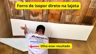 VEJA QUE IDEIA BRILHANTE COMO COLAR PLACAS DE ISOPOR DIRETO NA LAJOTA [upl. by Hoo983]