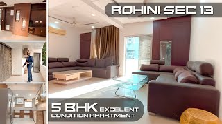 Rohini Sector 13  Property in Delhi  Budget Property Rohini  Luxurious Interiors  5 BHK Floor [upl. by Knitter112]