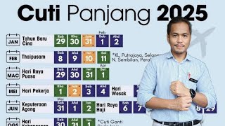 Kalendar 2025 dan Tarikh Cuti Umum 2025 [upl. by Ahsatsana]