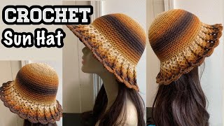 CROCHET  SUN HAT Crochet  How to Crochet Summer Hat [upl. by Loggia]