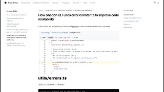 How Shadcn CLI uses error constants to improve code readability [upl. by Nerland]