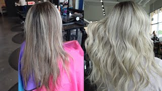 How to Lighten Previously Highlighted Dark Hair to Super Blonde  Mastering Advanced Hair Coloring [upl. by Kathi]