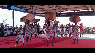 Burundi drummers showcasing their skills during the Tobonglore [upl. by Suez]