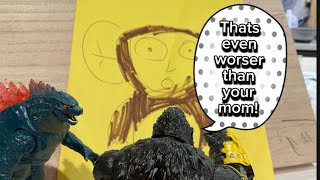 Godzillas first Time drawing Kong makes fun of it [upl. by Sallyanne]