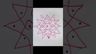 53 middle Dotsdaily kolam designsbeginners kolamapartment kolam kolam muggulu rangoli [upl. by Letitia]