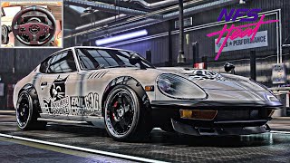 NISSAN FAIRLADY 240 ZG CUSTOMIZATION AND GAMEPLAY  NEED FOR SPEED HEAT  PXN V9 STEERING WHEEL [upl. by Gasperoni]