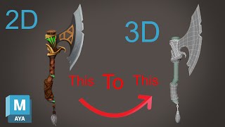 Forging Digital Realms Maya AXE 3D Model Blockout Part 1 [upl. by Hickie528]