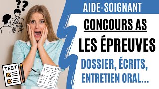 Quelles sont les ÉPREUVES du CONCOURS AIDESOIGNANT [upl. by Hedvig]