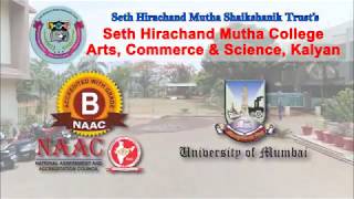 Seth Hirachand Mutha College Advertisement [upl. by Inkster]