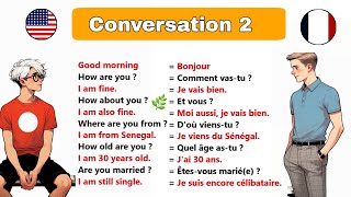 Conversation 2 anglaisfrançais  Anglais facile  ✪✪easy sentences to learn french 🌿 [upl. by Sofer]