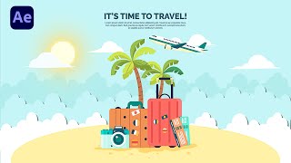 Creating Motion Graphics Travel Elements in After Effects Tutorial [upl. by Seravat]