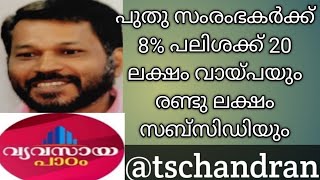 MSME LOAN  8 പലിശയിൽ 20 ലക്ഷം വരെ വായ്പയും രണ്ടുലക്ഷം സബ്സിഡിയും  സ്റ്റാർട്ടപ്പുകൾക്ക് [upl. by Yecak]