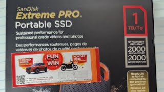 Sandisk Extreme Pro Portable SSD Unboxing [upl. by Kleiman]