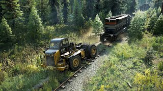 SnowRunner  Transport a locomotive to the station Caterpillar 770G [upl. by Gabrielle]