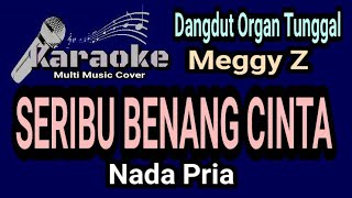 SERIBU BENANG CINTA  Karaoke Dangdut Nada Pria  Meggy Z [upl. by Ellirehs838]