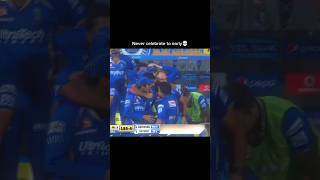 Never celebrate to early 😜iplshorts cricket [upl. by Neenwahs]