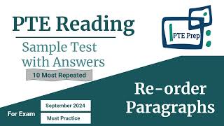 PTE Reading Reorder  pte practice test  pte academic writing pte [upl. by Eninnaj]