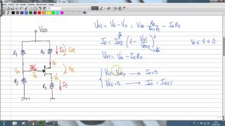 ElectroTutorial 333 JFet 05  Polarización Divisor Tensión 01 [upl. by Aihseken564]