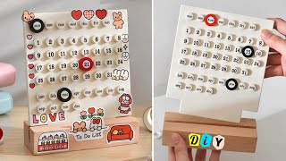 DIY Manual Desk Calendar at Home  How to Make a Cute Manual Calendar [upl. by Sturrock]