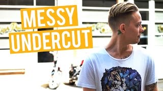 Messy Undercut  Mens Haircut amp Style [upl. by Joselyn]